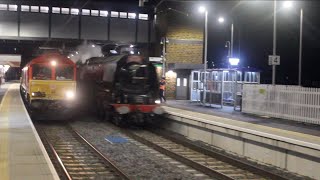 Duchess of Sutherland amp DB Class 66019 Train Race Old Vs Modern Wellingborough Station 27112021 [upl. by Rana]