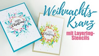 Weihnachtskranz mit LayerStencil für Altenew [upl. by Acinnej641]