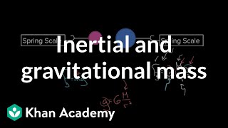 Inertial Mass vs Gravitational Mass  Circular motion and gravitation  AP Physics 1  Khan Academy [upl. by Pine594]