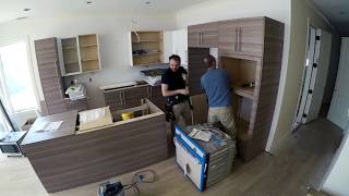 Kitchen Cabinets Installation Timelaps 6 days in 9 minutes [upl. by Dlaniger500]