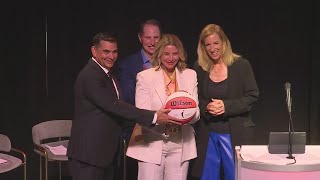 Press conference Portland gets WNBA expansion franchise [upl. by Trauner687]