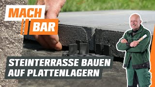 Terrassenplatten verlegen auf Plattenlagern  OBI [upl. by Rosalinda]