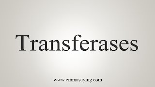 How To Say Transferases [upl. by Fleda924]