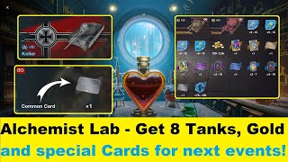 WoT Blitz NEW Event  Alchemist Lab  Changing resources to Gold and Opening Deluxe Containers [upl. by Rizzo]