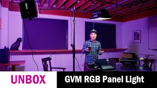 Great Portable One Light Solution Unboxing the GVM 150W RGB BiColour Panel Light [upl. by Wadsworth]