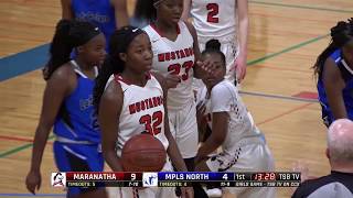 High School Girls Basketball Maranatha Christian Academy vs Minneapolis North [upl. by Hteik785]