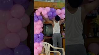 Easy BALLOON ARCH tutorial balloonarchtutorial minivlog [upl. by Kelda131]