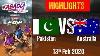 Kabaddi World Cup 2020 Highlights Pakistan vs Australia  13 Feb  BSports [upl. by Amilas948]