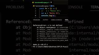 Scopes JS Functional amp Global Scope coding javascript programming codinginterview [upl. by Inalak]