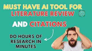 Do hours of Research Literature review in minutes using this New AI tool Auto Citations References [upl. by Ahsilra]