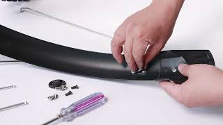 HowTo Install the Fenders on Eskute Electric Mountain Bikes [upl. by Carlita908]