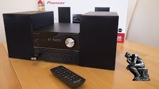 Pioneer XEM26 micro system with bluetooth unboxing and test [upl. by Lenes]