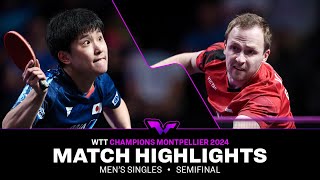 Tomokazu Harimoto vs Benedikt Duda  MS SF  WTT Champions Montpellier 2024 [upl. by Eilatam]