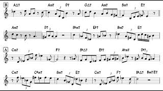 MilestonesOld  Backing track  Playalong with Lead Sheet [upl. by Laemaj]