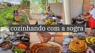 Na COZINHA com a SOGRA aprenda a fazer um DELICIOSO doce de BANANA  almoço e COLHEITA na horta [upl. by Melly304]