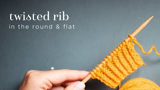 Knitting tutorial Twisted rib [upl. by Suoicul]