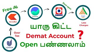 Best Demat account in India 2023 in Tamil  Zerodha or HDFC  full service vs discount broker [upl. by Asiek545]