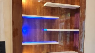 how to make a wall showcase design दीवार शोकेस कैसे बनाएं simple show Almari [upl. by Godfree]