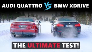 Audi Quattro VS BMW XDrive VS Jaguar AWD  The Ultimate Test on Snow ❄️ [upl. by Aoh879]