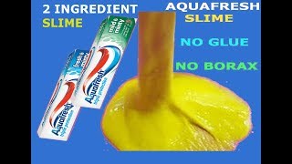 Aquafresh Toothpaste Slime with Sugar  Without Glue No Borax 2 Ingredients Toothpaste Slime [upl. by Areikahs]