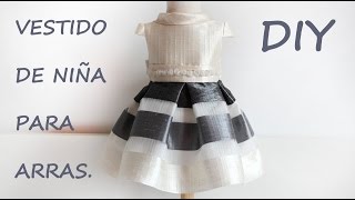 Vestido de niña para arras Costura diy para bodas y eventos [upl. by Kenta]