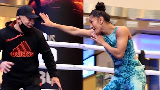 AMANDA SERRANO LOOKS SHREDDED AND LIGHTNING FAST AHEAD OF KATIE TAYLOR SUPERFIGHT [upl. by Ennasor]