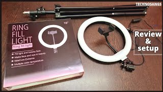 Ring fill light 26 Cm10 inch review in HindiRing light with stand under 1000TechnoSangs [upl. by Erda]