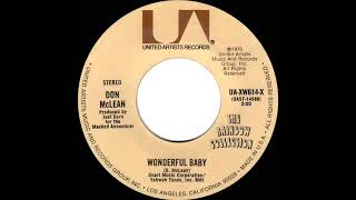 1975 Don McLean  Wonderful Baby 1 AC [upl. by Namzzaj]