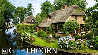 Giethoorn Netherlands 🇳🇱 The Most Beautiful Village in The Netherlands 4K 60p [upl. by Anaeg]