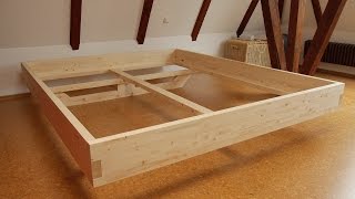 DIY MassivholzBett selber bauen [upl. by Brittany]