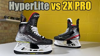 Bauer Vapor HyperLite vs 2X Pro Hockey skates  Everything you need to know [upl. by Eugnimod997]