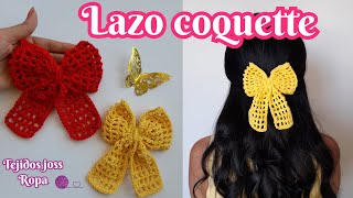 Lazo coquette tendencia tejido a crochet  tejidos joss ropa [upl. by Crispen]