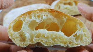 4 Ingredient NOKnead Ciabatta Bread Recipe  The EASIEST Way to make Ciabatta [upl. by Eidur881]