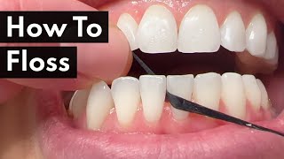 Dental Hygienist TEACHES How To Floss [upl. by Enelia473]