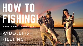 HOW TO properly clean and FILET a PADDLEFISH Tommy Vaughn [upl. by Yehus81]