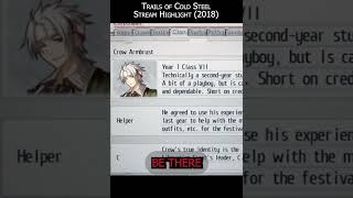 CROWS SECRET SPOILER trailsofcoldsteel nihonfalcom steam [upl. by Ahsok43]