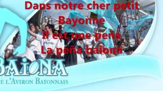 Hymne Aviron Bayonnais  Paroles [upl. by Amsden]