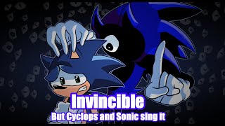 quotINVULNERABLEquot  Invincible but Cyclops and Sonic sing it  FNF Covers [upl. by Laehcim]