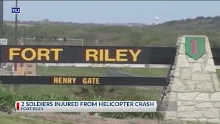 Helicopter crash at Fort Riley leaves 2 soldiers injured [upl. by Fonville]