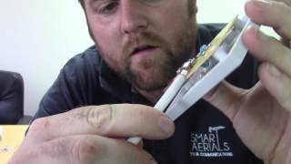 How to terminate a coaxial cable into a wall plate [upl. by Oria]