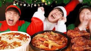 셋은 처음이지😳 광란의 엽떡 마라탕 레드콤보치킨 먹방 ❤️‍🔥 Tteokbokki Chicken Malatang Mukbang asmr X [upl. by Inaflahk]