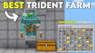 BEST TRIDENT FARM in 121 Minecraft Bedrock Edition [upl. by Spillihp]