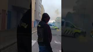 15092024 Norway 🇳🇴 Lillestrøm vs Rosenborg before match throwing pyro and fireworks at eachother [upl. by Akemej107]