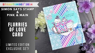 STAMPTEMBER Pink amp Main  Flurries of Love Card [upl. by Blinni]