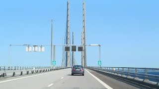 Øresund Bridge Copenhagen to Malmö [upl. by Gothurd]