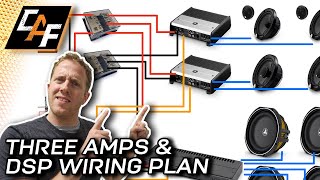 HOW TO  Electrical System Design for 3 AMPLIFIER  DSP Car Audio System [upl. by Berga758]