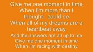 Whitney Houston one moment in time lyrics [upl. by Aciram]