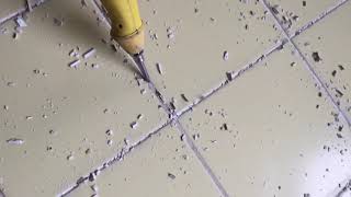 Regrout tool removing old grout [upl. by Matazzoni]