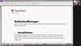 In FlowFact Adressen Dubletten suchen und bearbeiten  CRMPRO [upl. by Aivad]