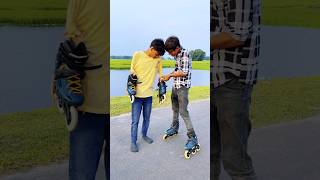 Skating junior friend emotional😰😭skatersunexpected moments in skatingpublic reactionsshorts [upl. by Trocki]